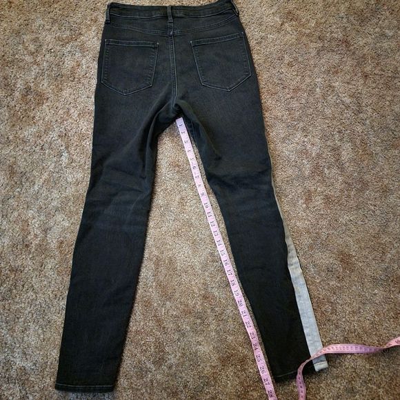 Athleta 'Sculptek Metallic Tuxedo Stripe' Black Jeans - Picture 8 of 12